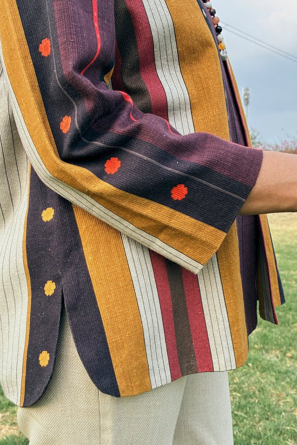 Rhea Jacket In Nadu Stripes - CiceroniJacketsNIKYTA