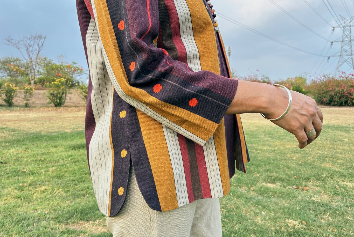 Rhea Jacket In Nadu Stripes - CiceroniJacketsNIKYTA