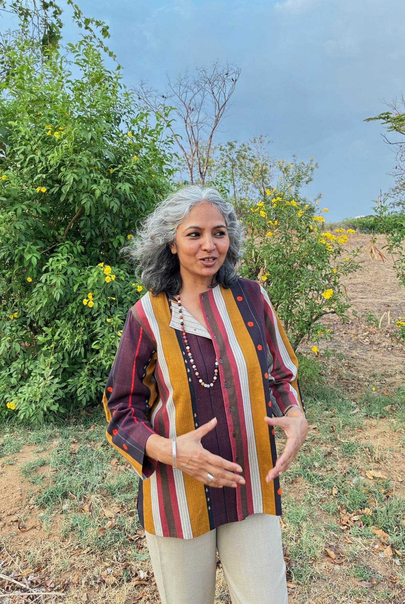 Rhea Jacket In Nadu Stripes - CiceroniJacketsNIKYTA