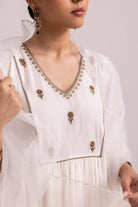 Rimi Sharara Dupatta Set - White - CiceroniKurta Set, Festive WearLabel Shreya Sharma