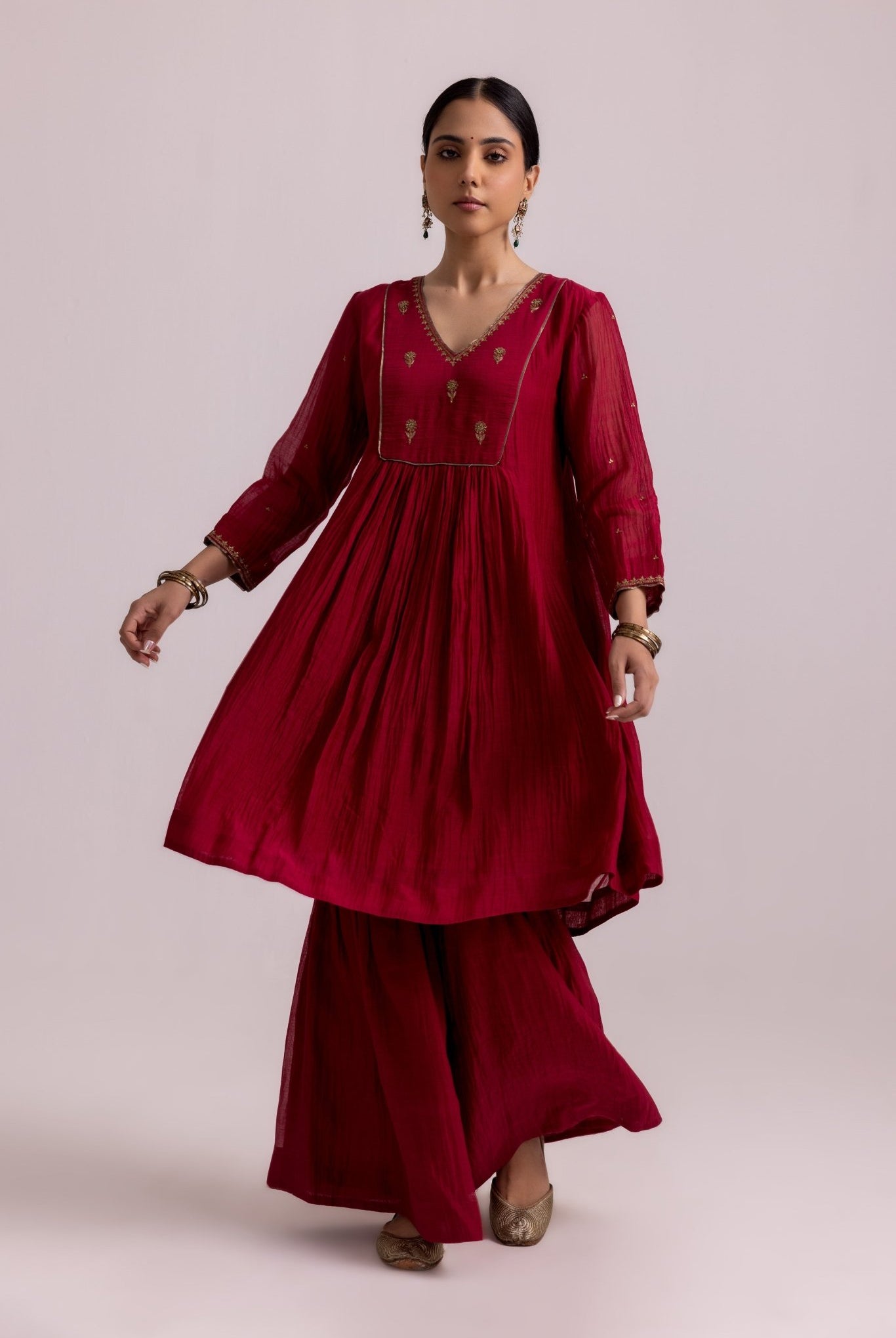 Rimi Sharara Dupatta Set - CiceroniKurta Set, Festive WearLabel Shreya Sharma