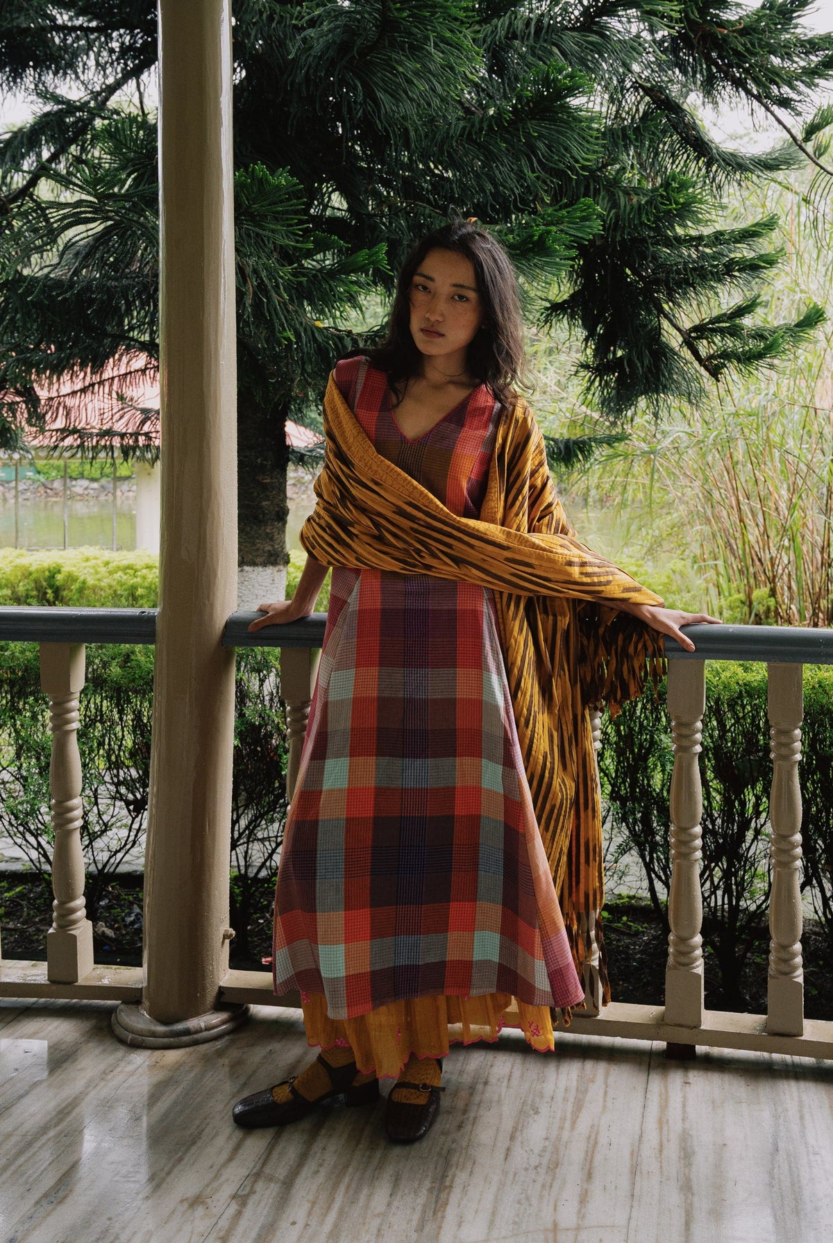 Rini Set - Multi check Mustard - CiceroniCo-ord SetGaach