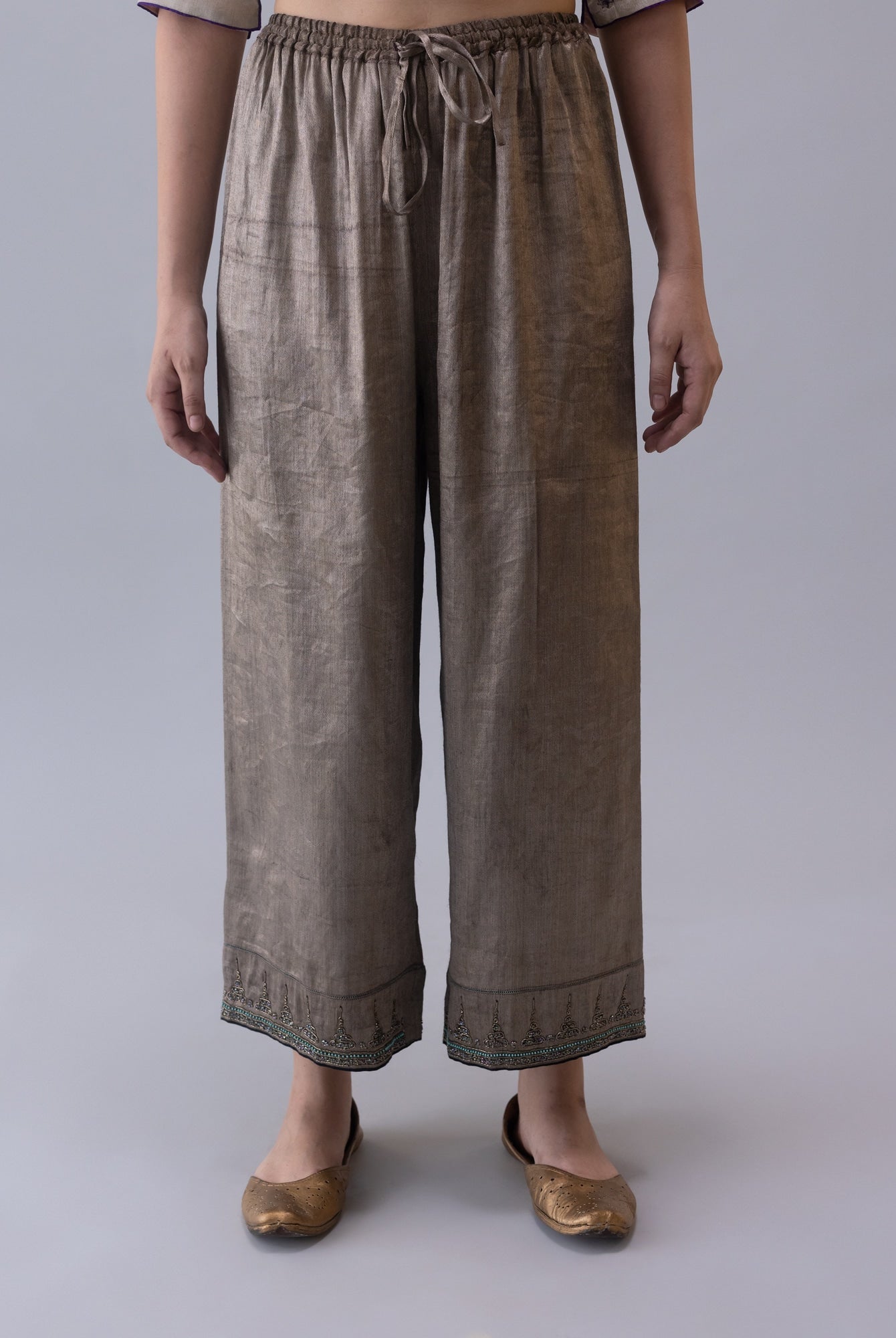 Rinpoche Metallic Pyjama - CiceroniWomen PantsShades of India