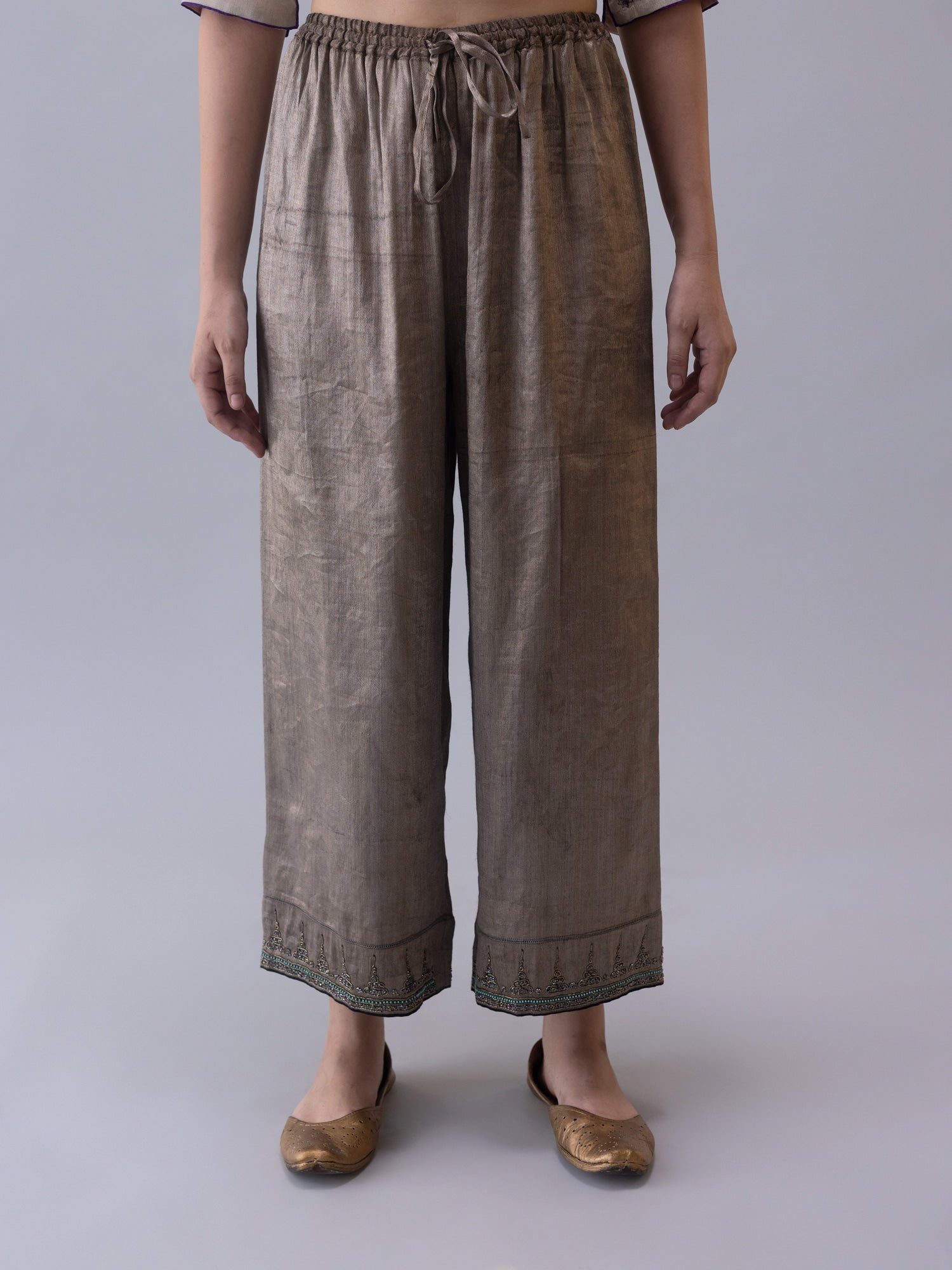 Rinpoche Metallic Pyjama - CiceroniWomen PantsShades of India