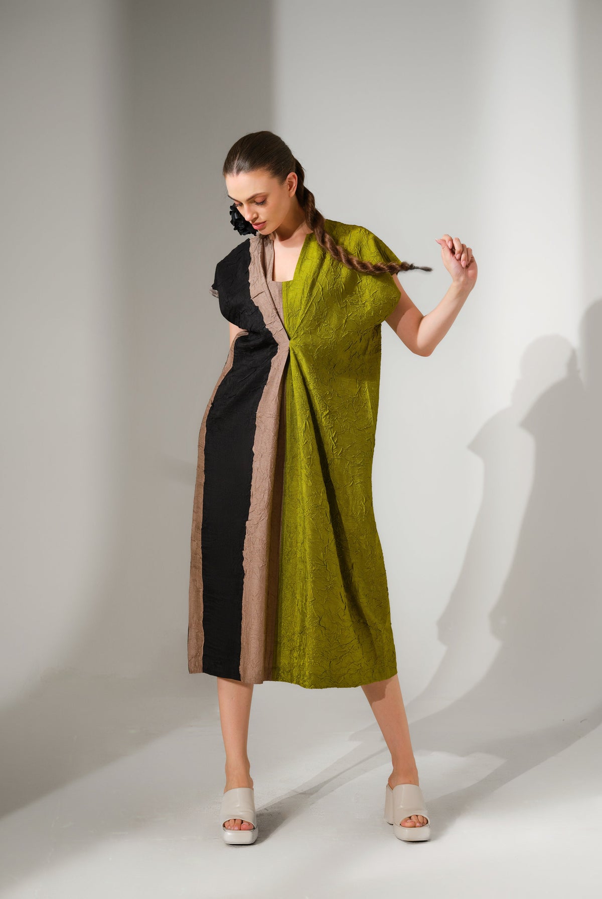 Ripple Dress - Lime - CiceroniDressesStoique