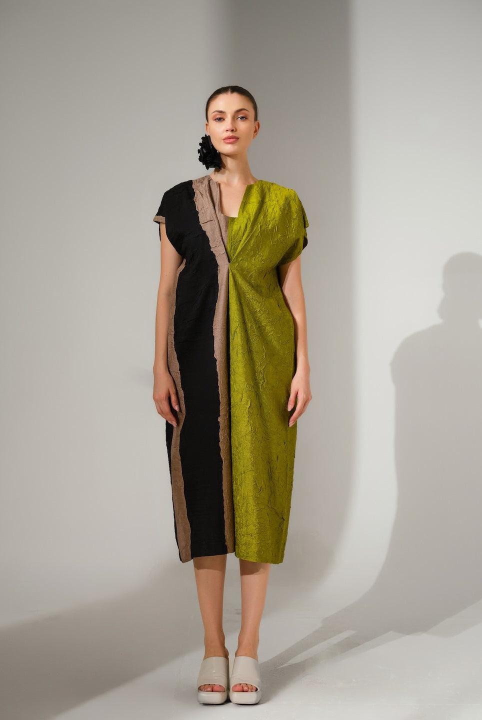 Ripple Dress - Lime - CiceroniDressesStoique