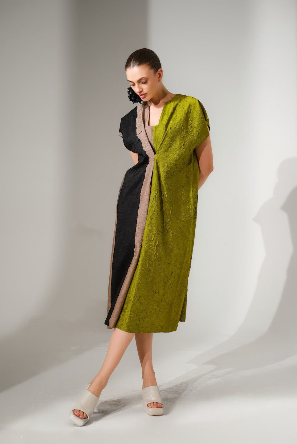 Ripple Dress - Lime - CiceroniDressesStoique