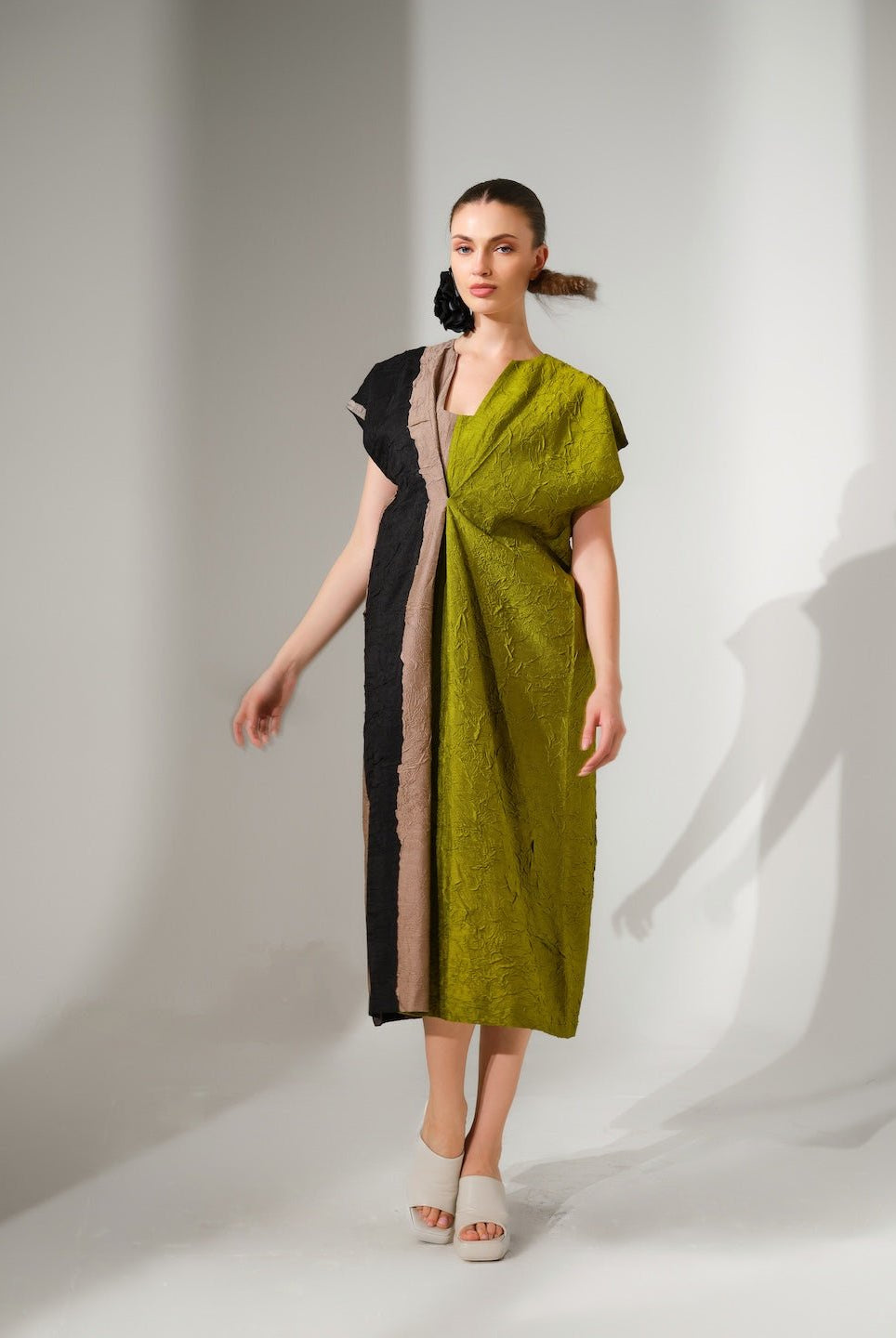 Ripple Dress - Lime - CiceroniDressesStoique