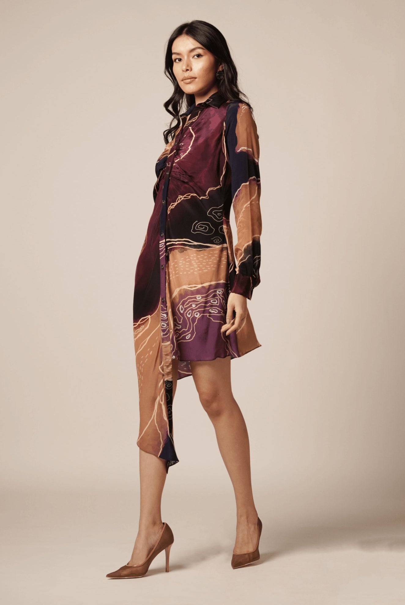 River Asymmetrical Dress - CiceroniDressesAdvait