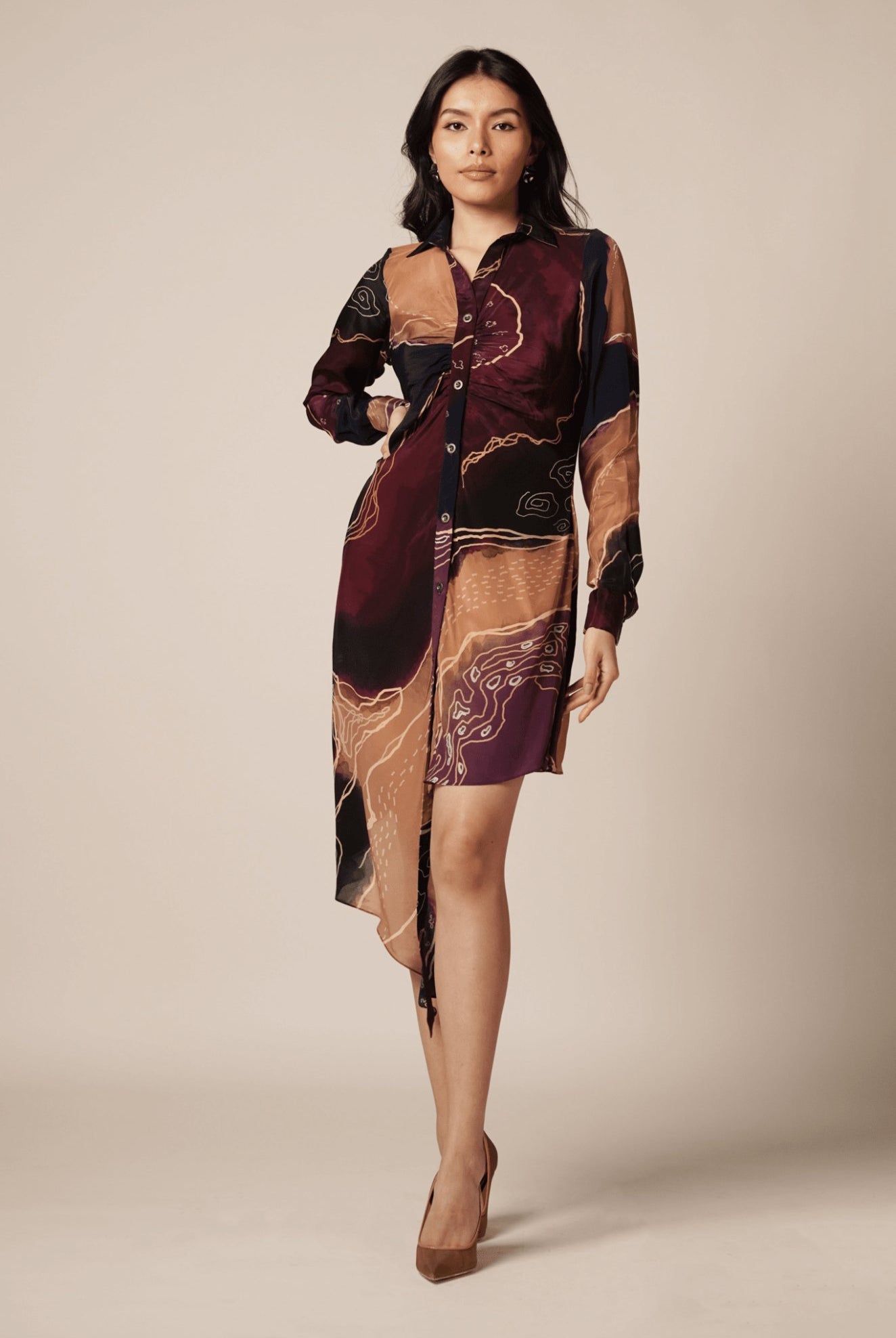 River Asymmetrical Dress - CiceroniDressesAdvait