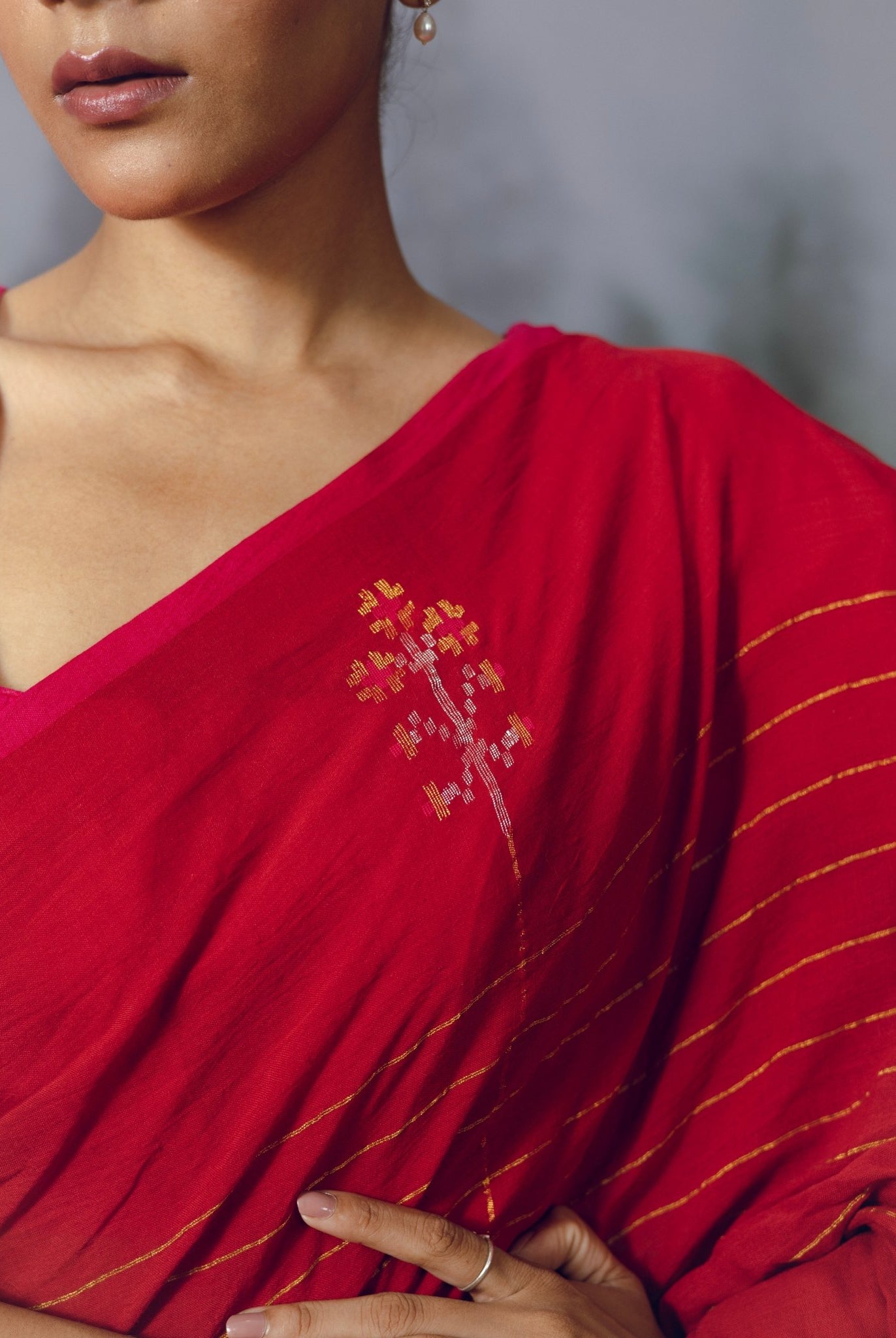 Roktokorabi Saree - CiceroniSareeGulmohar Calcutta