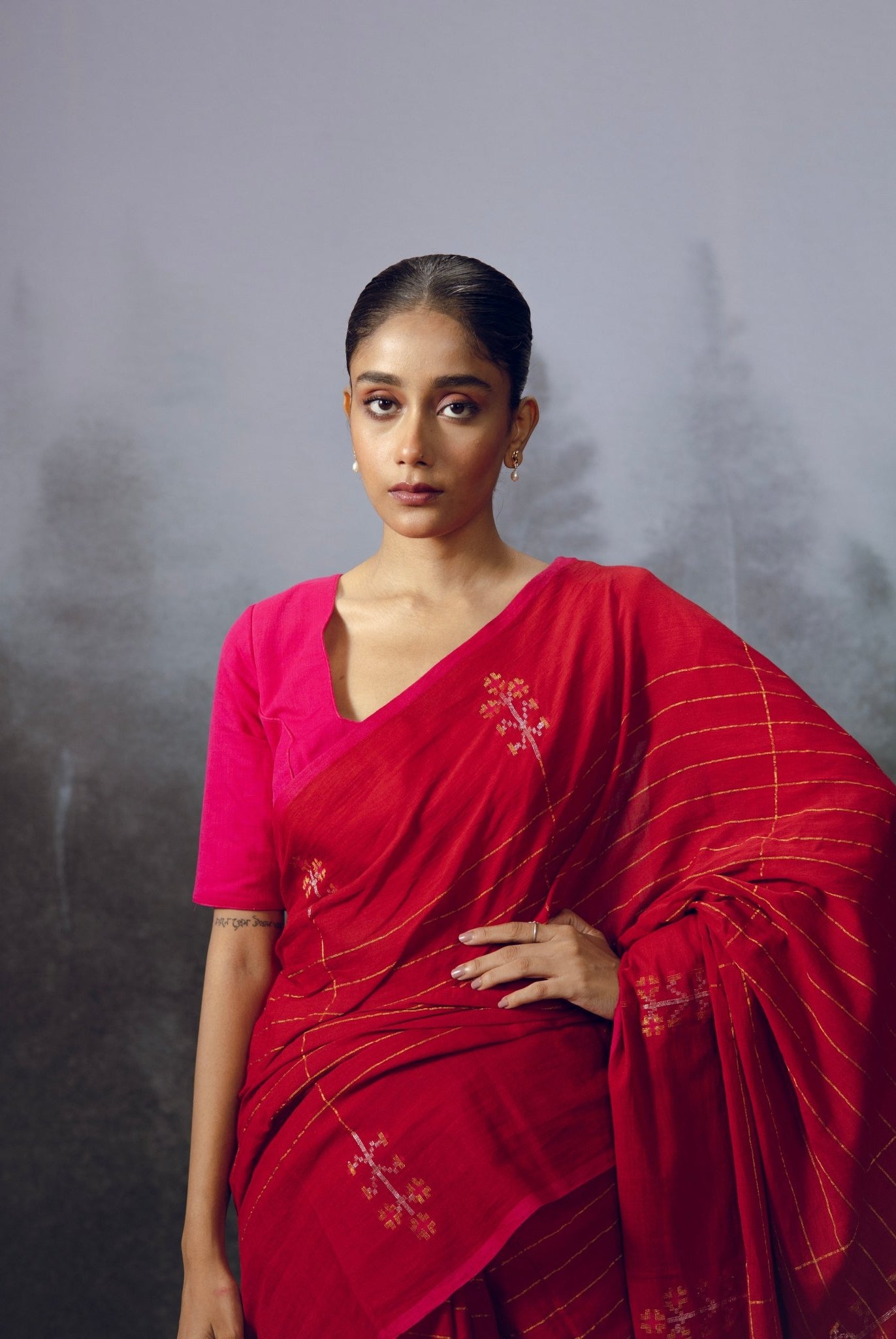 Roktokorabi Saree - CiceroniSareeGulmohar Calcutta