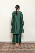 Roohi Kalidaar Kurta Set - Emerald Green (Set of 3) - CiceroniKurta Set, Festive wearNirjara