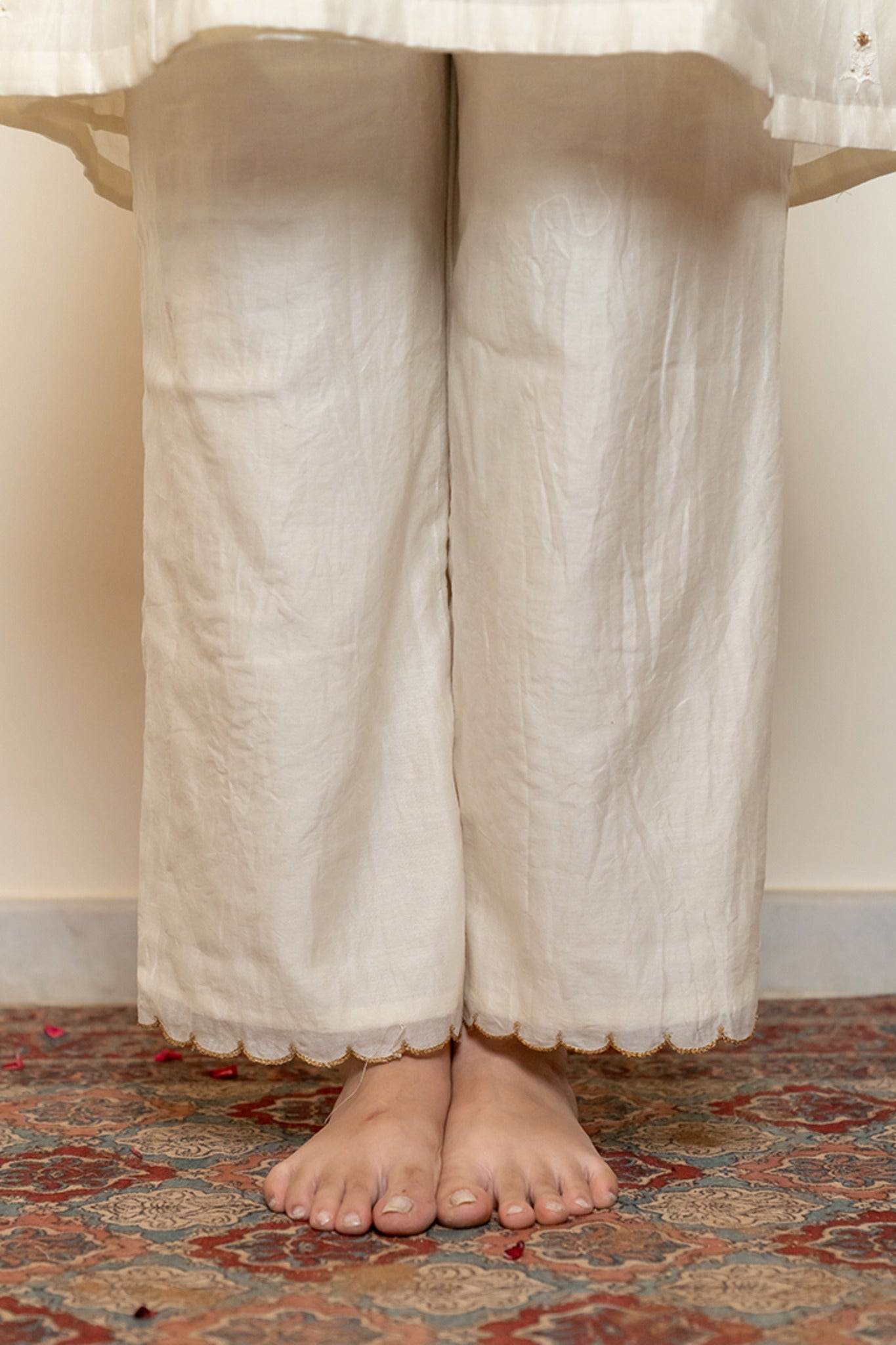 Roohi Kalidaar Kurta Set - Ivory (Set of 3) - CiceroniKurta Set, Festive wearNirjara
