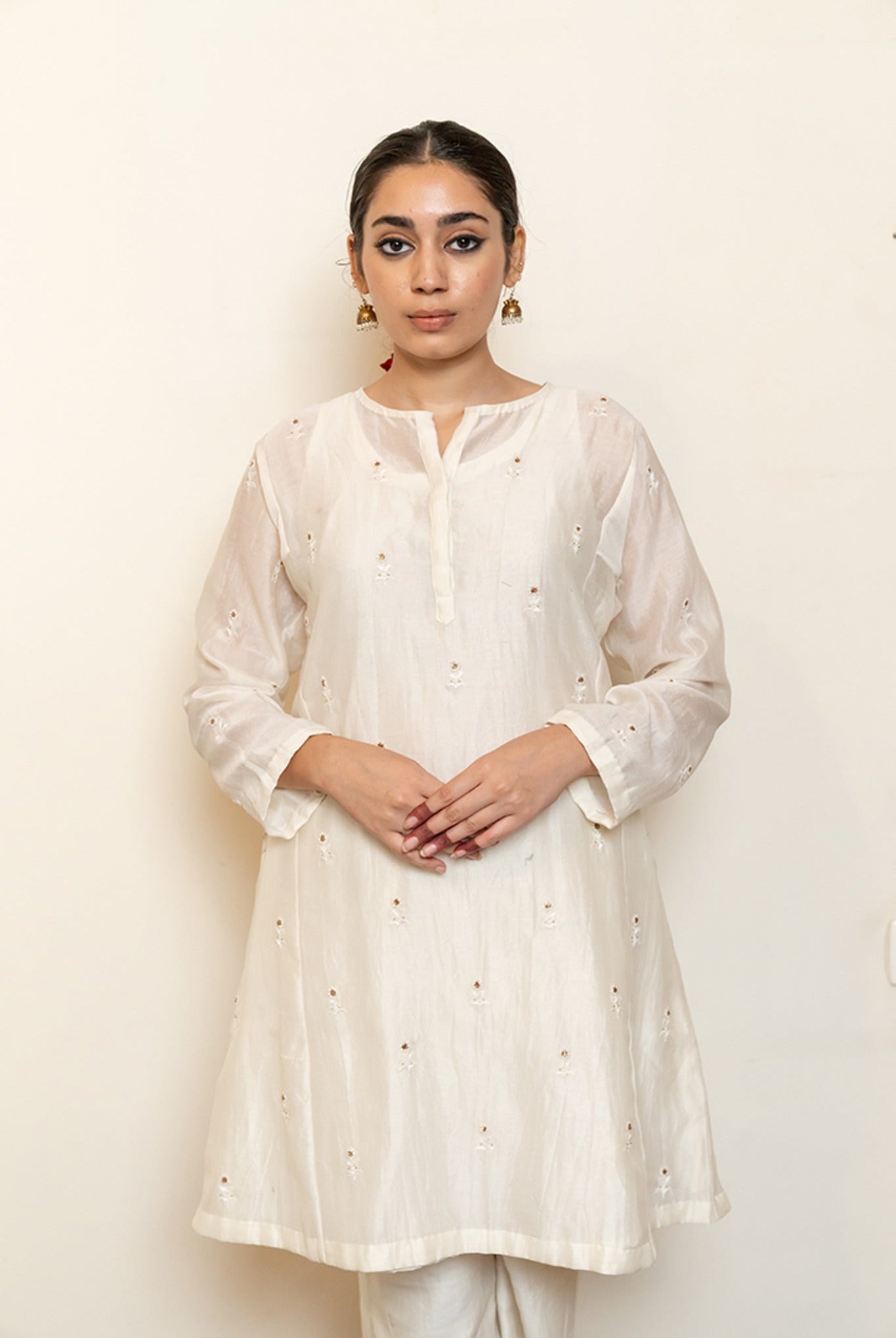 Roohi Kalidaar Kurta Set - Ivory (Set of 3) - CiceroniKurta Set, Festive wearNirjara