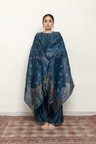 Roohi Kalidaar Kurta Set - Teal (Set of 3) - CiceroniKurta Set, Festive wearNirjara