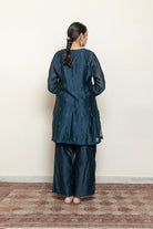 Roohi Kalidaar Kurta Set - Teal (Set of 3) - CiceroniKurta Set, Festive wearNirjara