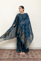 Roohi Kalidaar Kurta Set - Teal (Set of 3) - CiceroniKurta Set, Festive wearNirjara