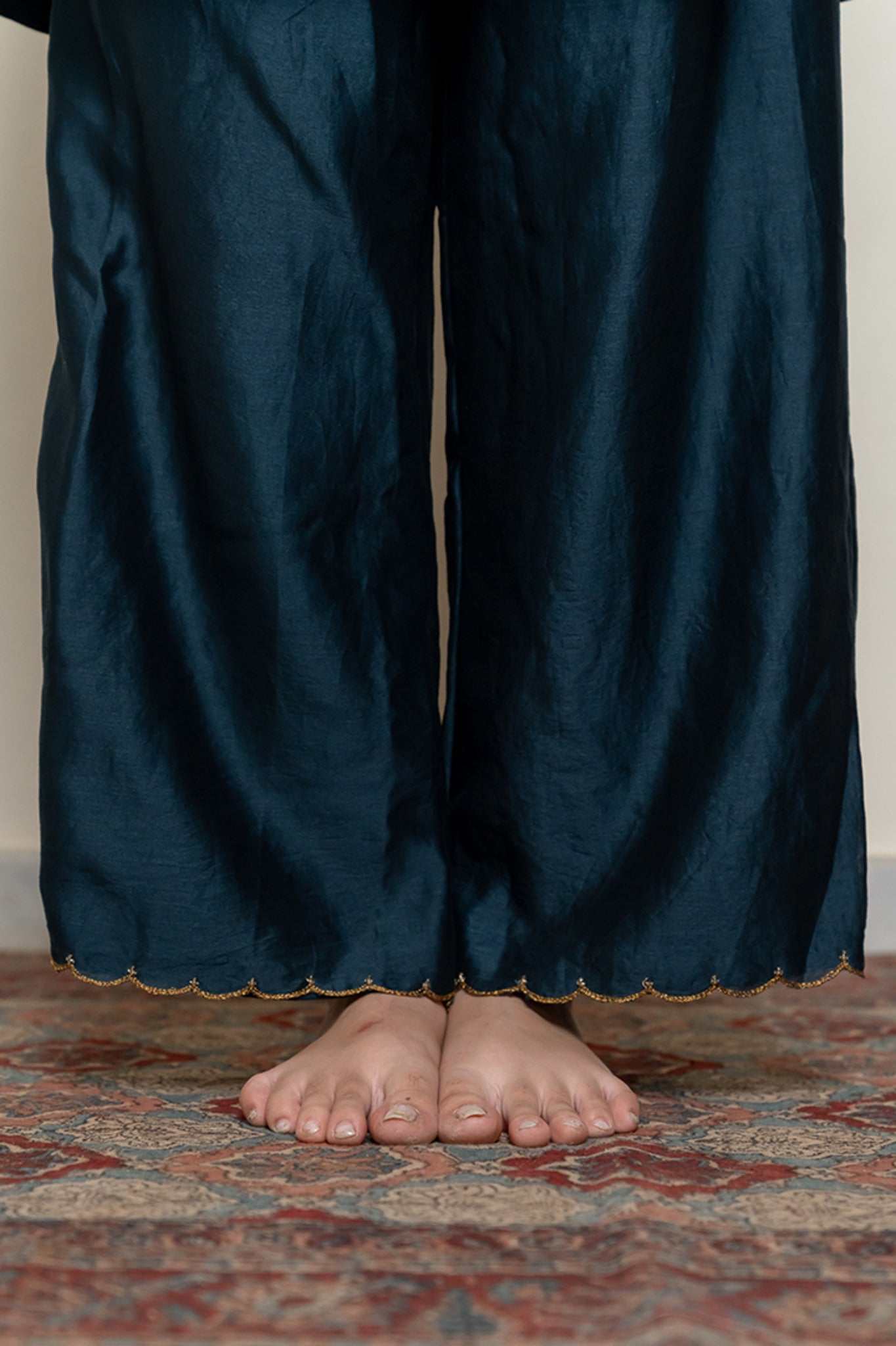 Roohi Kalidaar Kurta Set - Teal (Set of 3) - CiceroniKurta Set, Festive wearNirjara