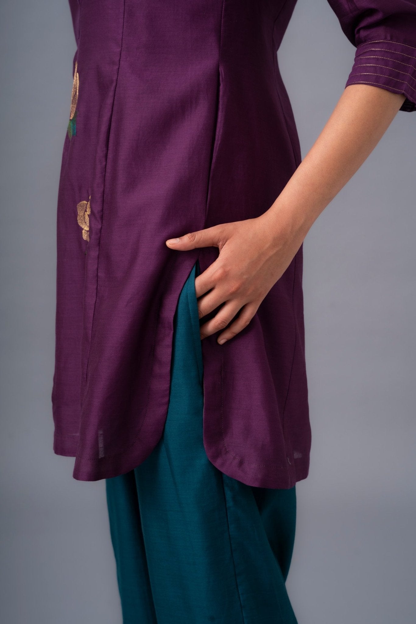 Rosabel - Deep Plum - CiceroniKurta Set, Festive wearRaga & Co.