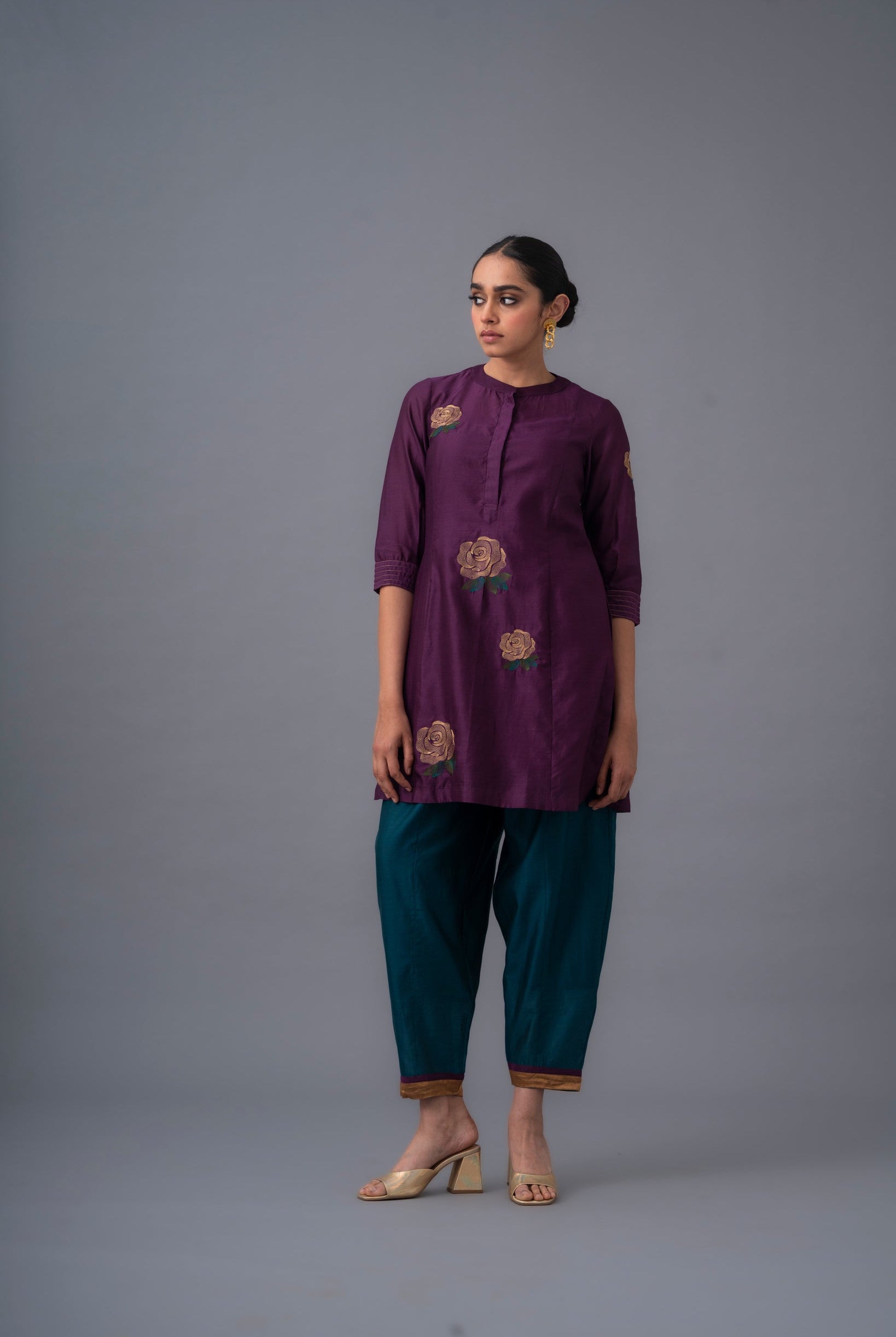 Rosabel - Deep Plum - CiceroniKurta Set, Festive wearRaga & Co.