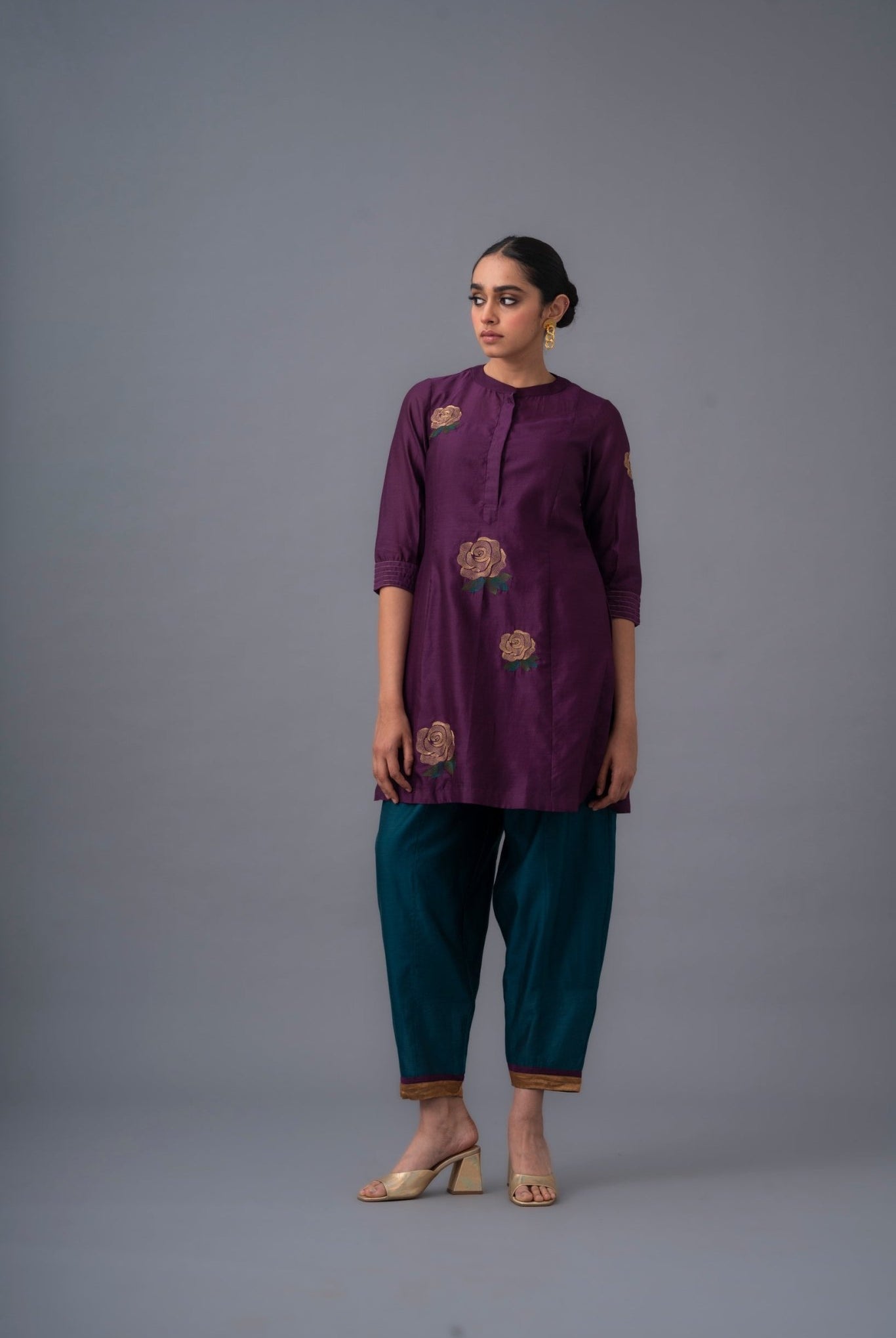 Rosabel - Deep Plum - CiceroniKurta Set, Festive wearRaga & Co.