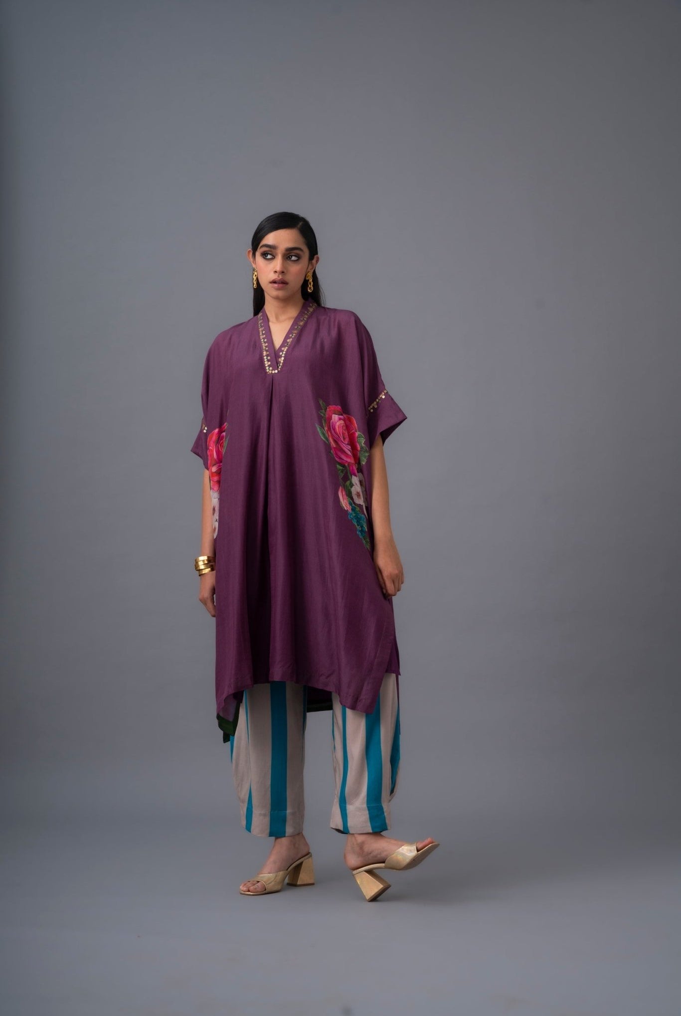 Rosinha Deane Set - Deep Plum - CiceroniKurta Set, Festive WearRaga & Co.