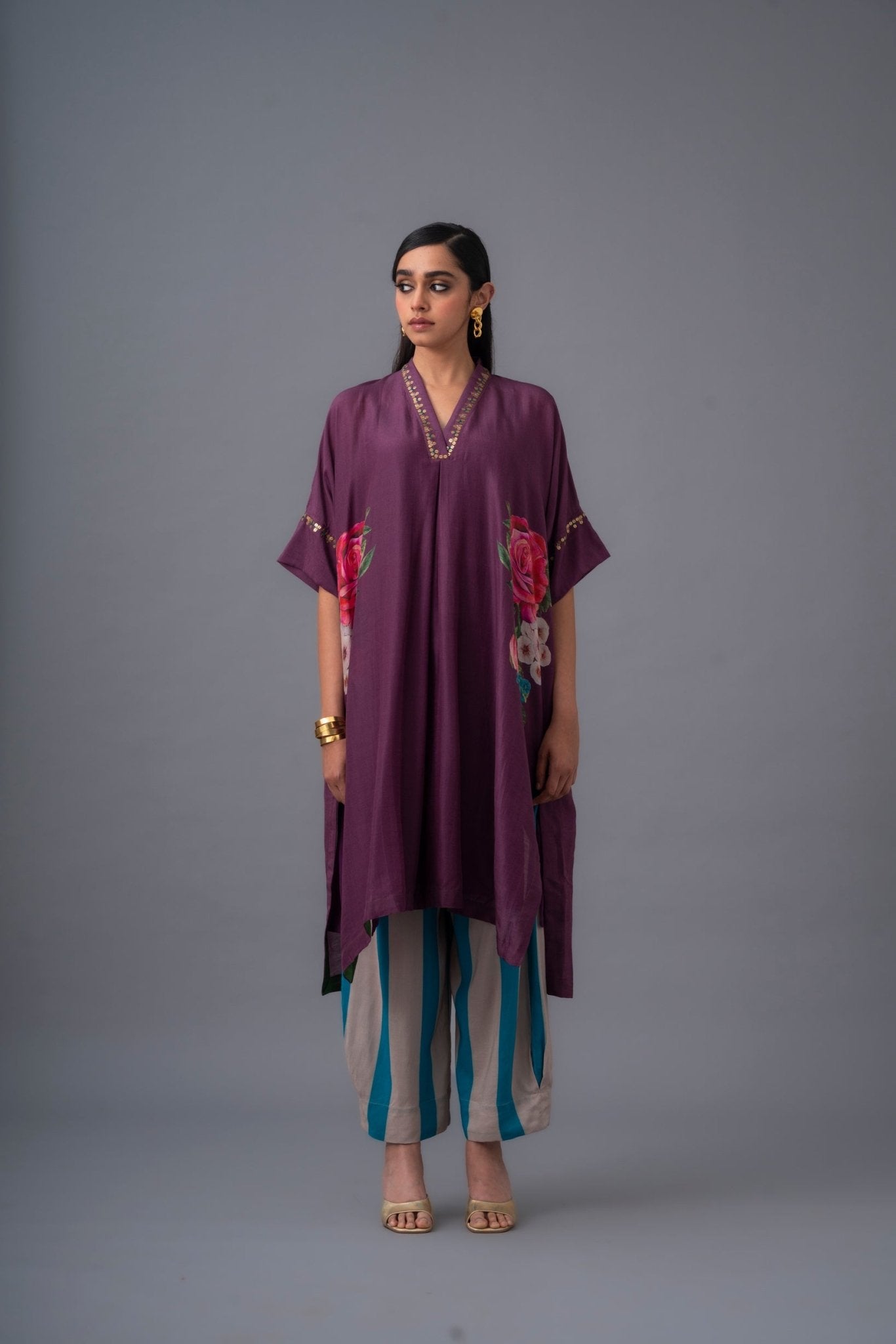 Rosinha Deane Set - Deep Plum - CiceroniKurta Set, Festive WearRaga & Co.