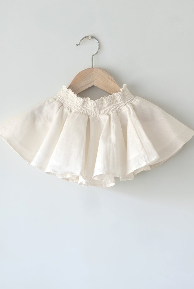 Round And Round White Slub Twirl Skirt - CiceroniSkirtsLove The World Today