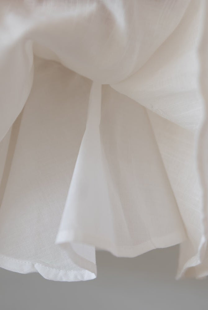 Round And Round White Slub Twirl Skirt - CiceroniSkirtsLove The World Today