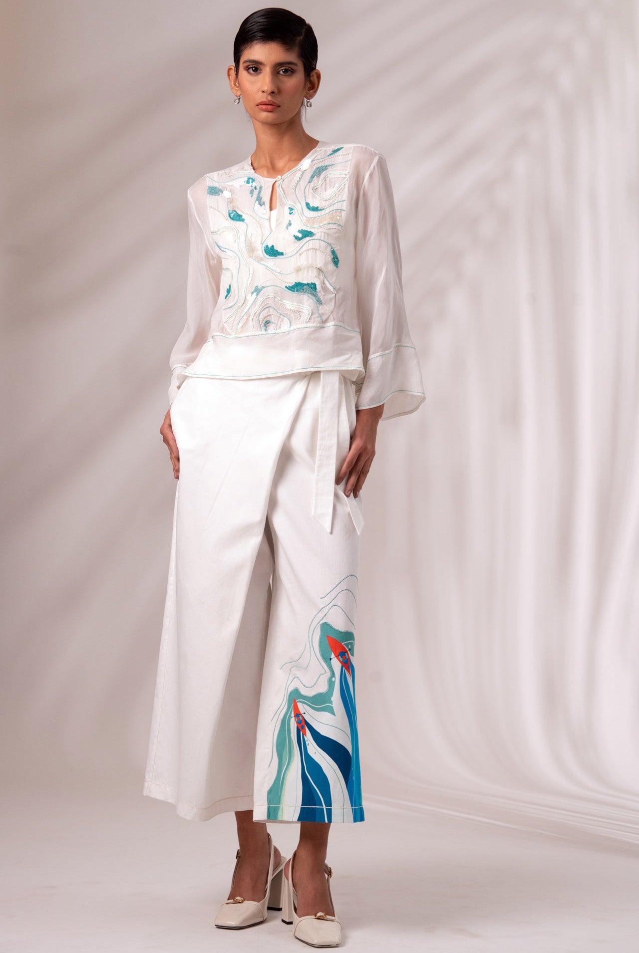 Ruben Sheer Top + Bengal Wrap Pants - CiceroniCo-ord SetMadder Much