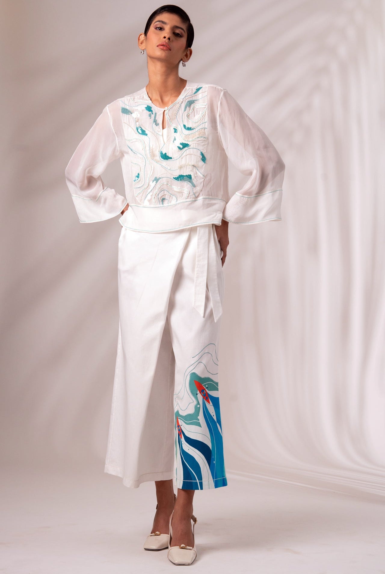 Ruben Sheer Top + Bengal Wrap Pants - CiceroniCo-ord SetMadder Much