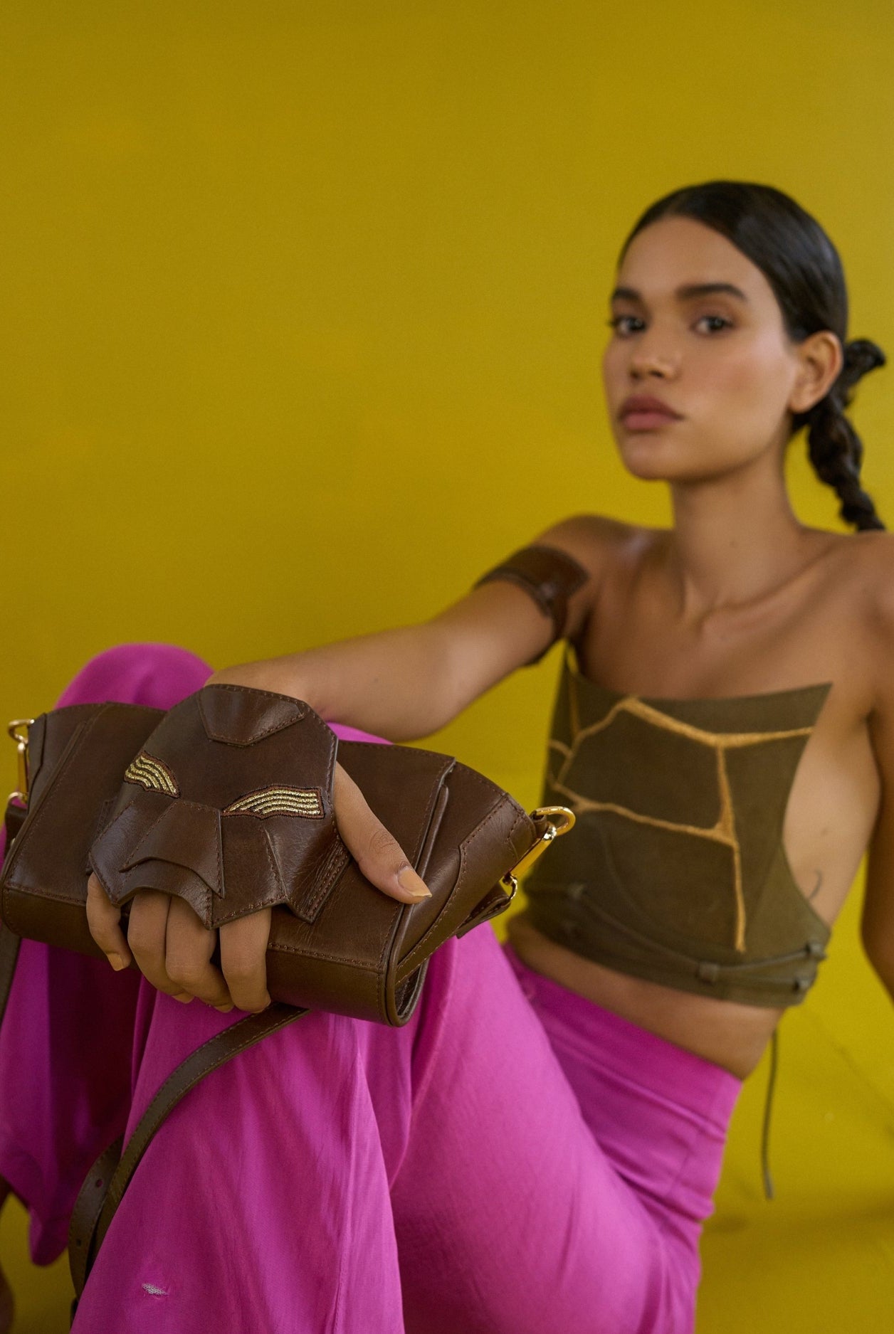 Rudra Wristlet in Tan - CiceroniWalletEconock