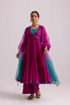 Ruhana Anarkali Set - Magenta - CiceroniKurta Set, Festive WearLabel Shreya Sharma