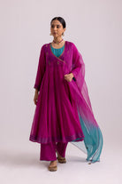 Ruhana Anarkali Set - Magenta - CiceroniKurta Set, Festive WearLabel Shreya Sharma