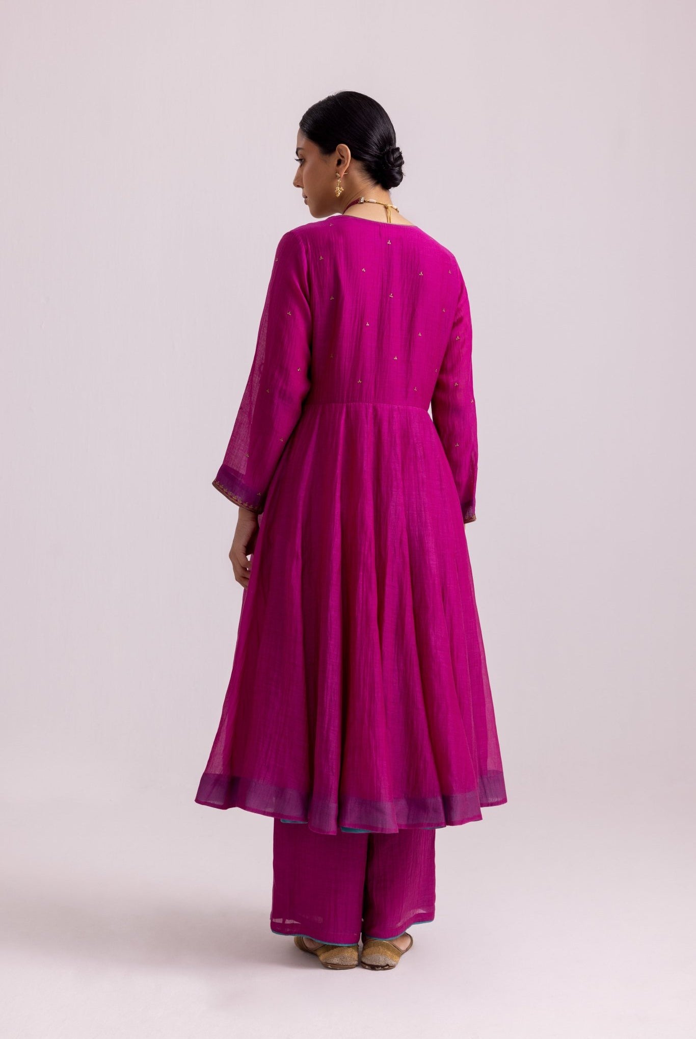 Ruhana Anarkali Set - Magenta - CiceroniKurta Set, Festive WearLabel Shreya Sharma