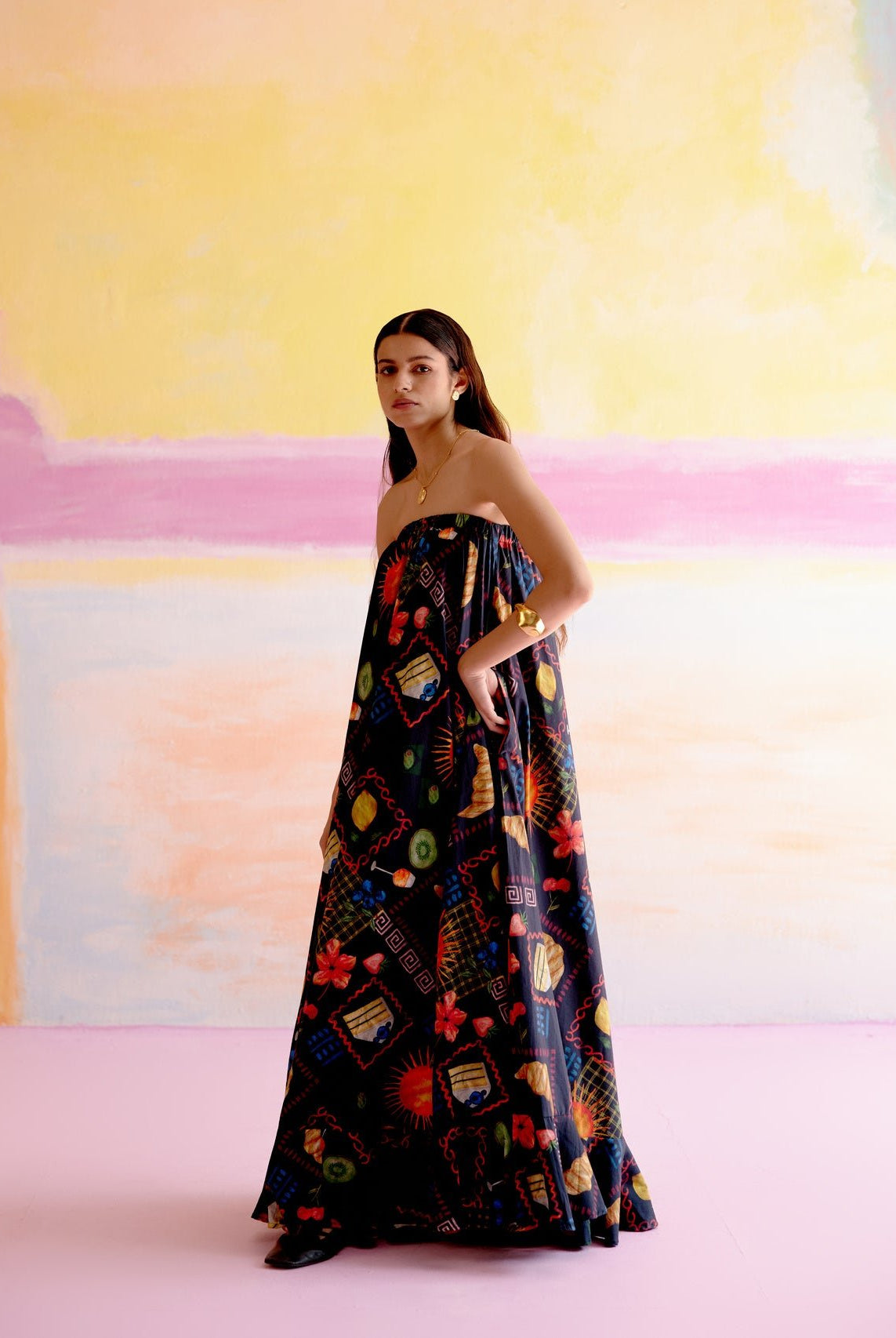 Rumi Maxi Dress in Aloha Print - CiceroniDressesHappi Space