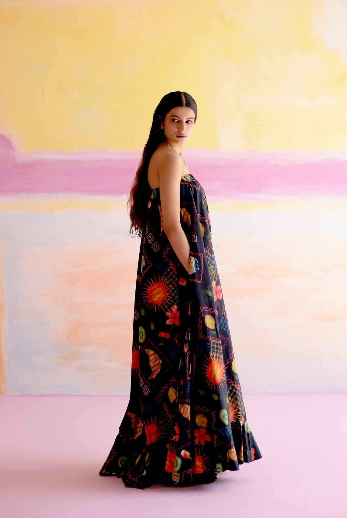 Rumi Maxi Dress in Aloha Print - CiceroniDressesHappi Space