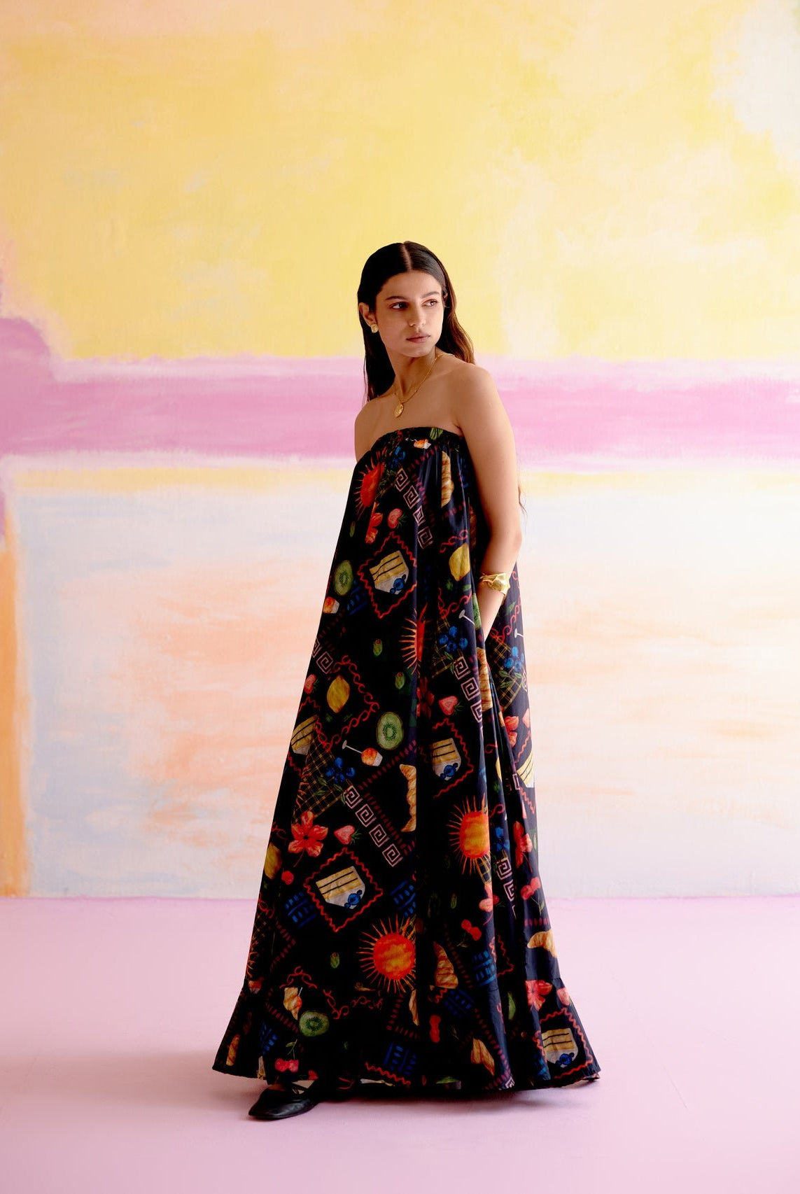 Rumi Maxi Dress in Aloha Print - CiceroniDressesHappi Space