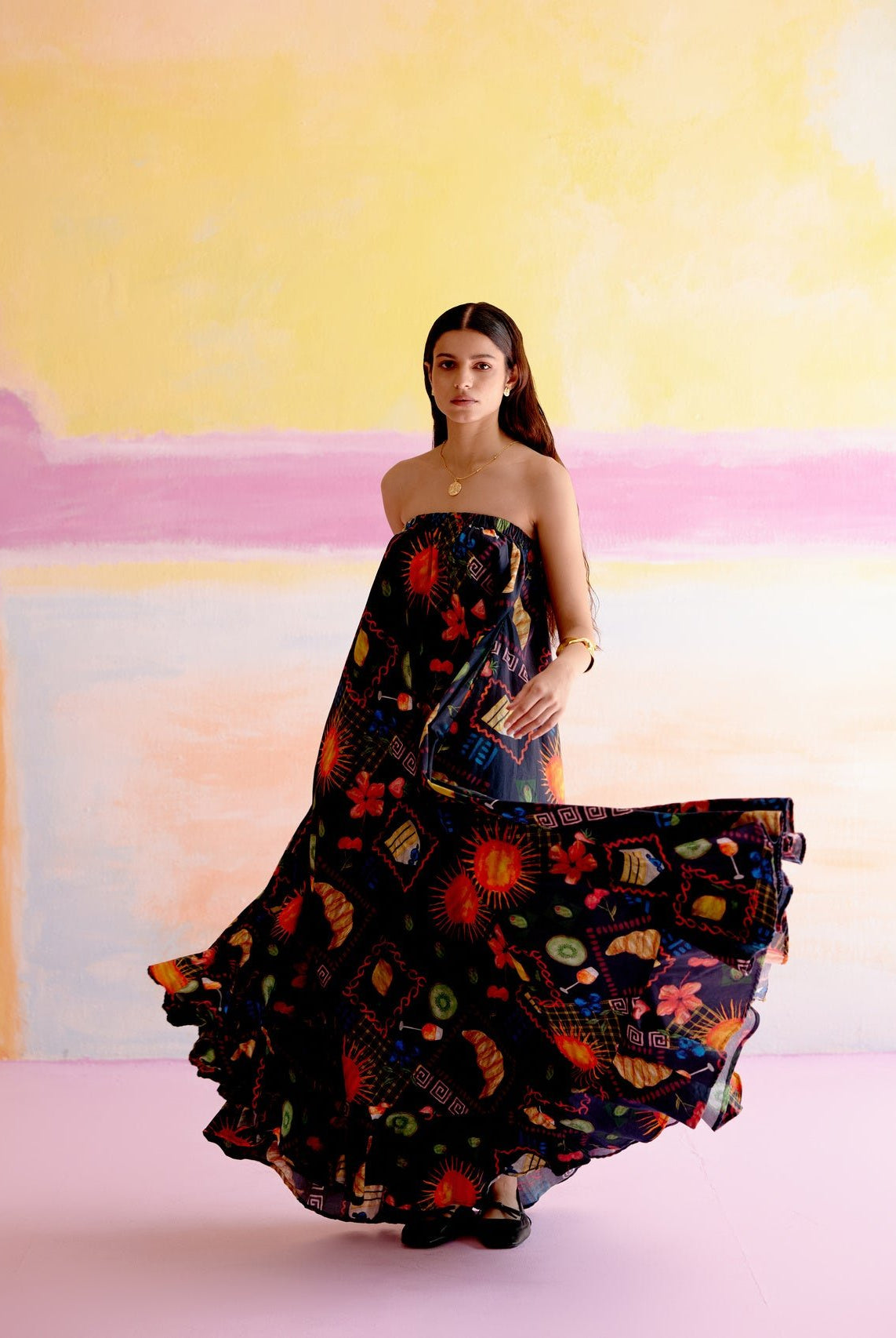 Rumi Maxi Dress in Aloha Print - CiceroniDressesHappi Space