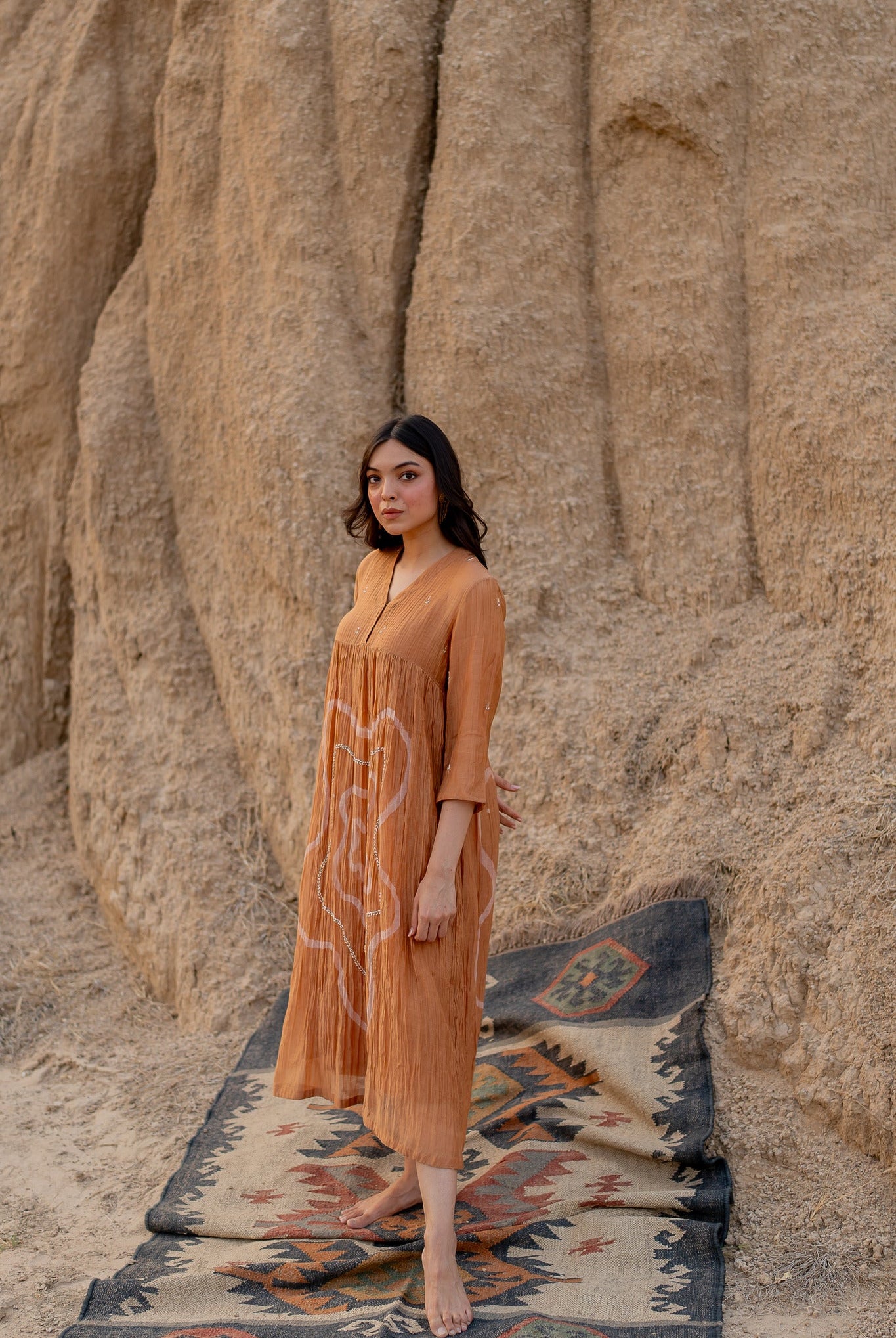 Rust Arazi Dress - CiceroniDressesNirjara