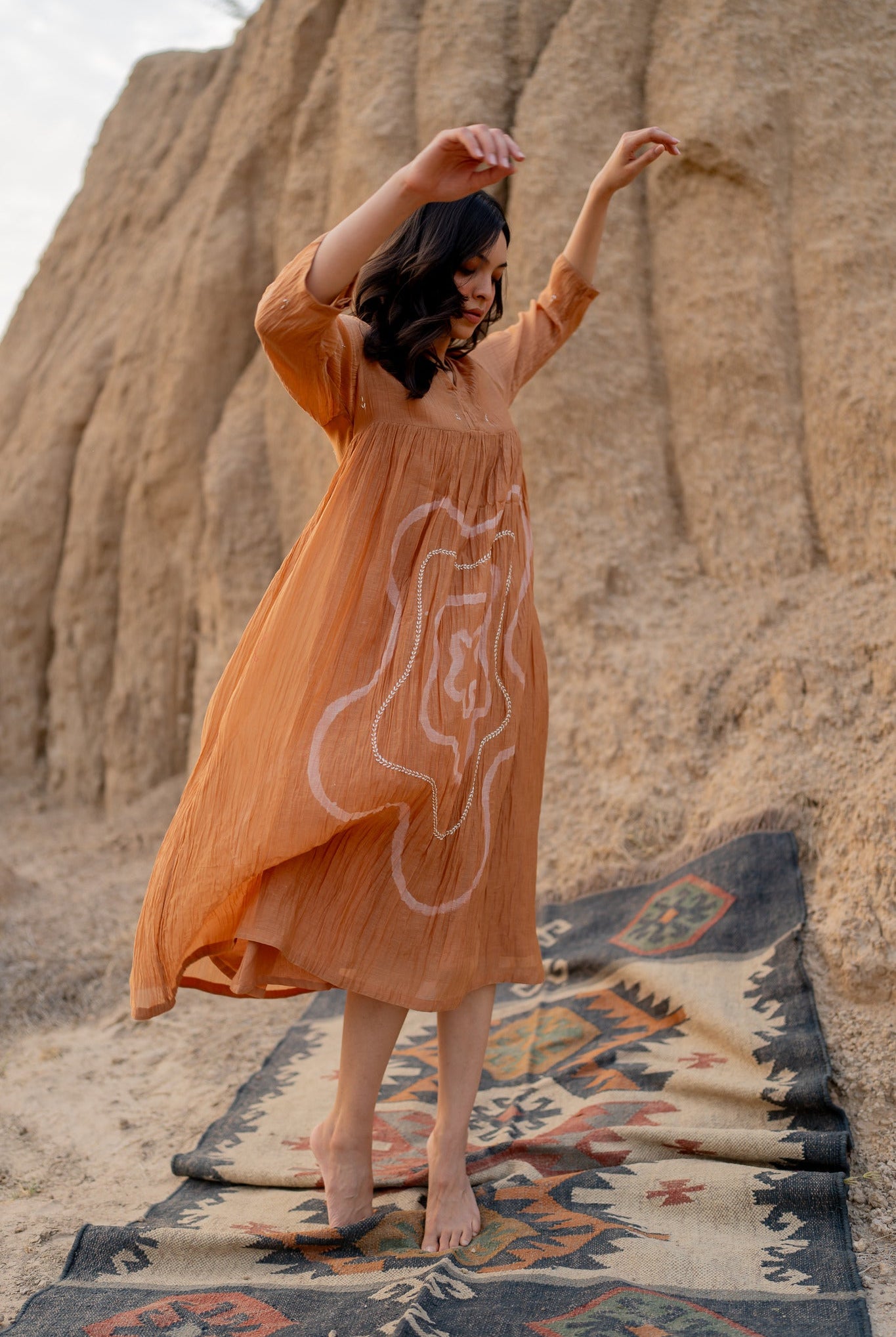 Rust Arazi Dress - CiceroniDressesNirjara