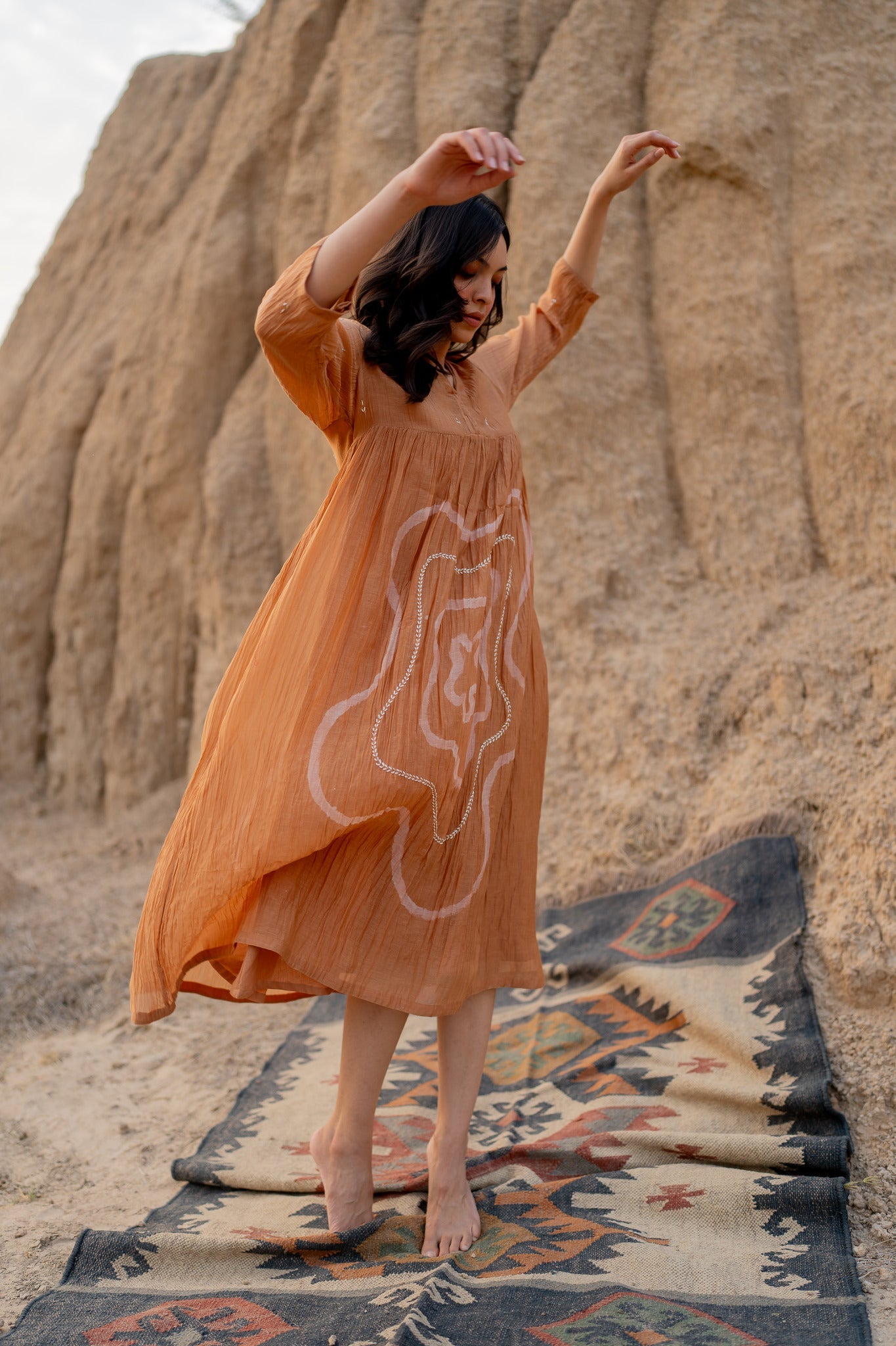 Rust Arazi Dress - CiceroniDressesNirjara