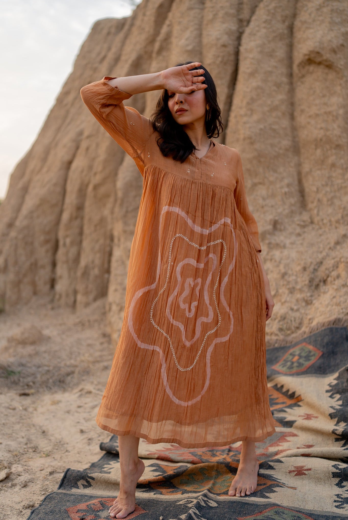 Rust Arazi Dress - CiceroniDressesNirjara