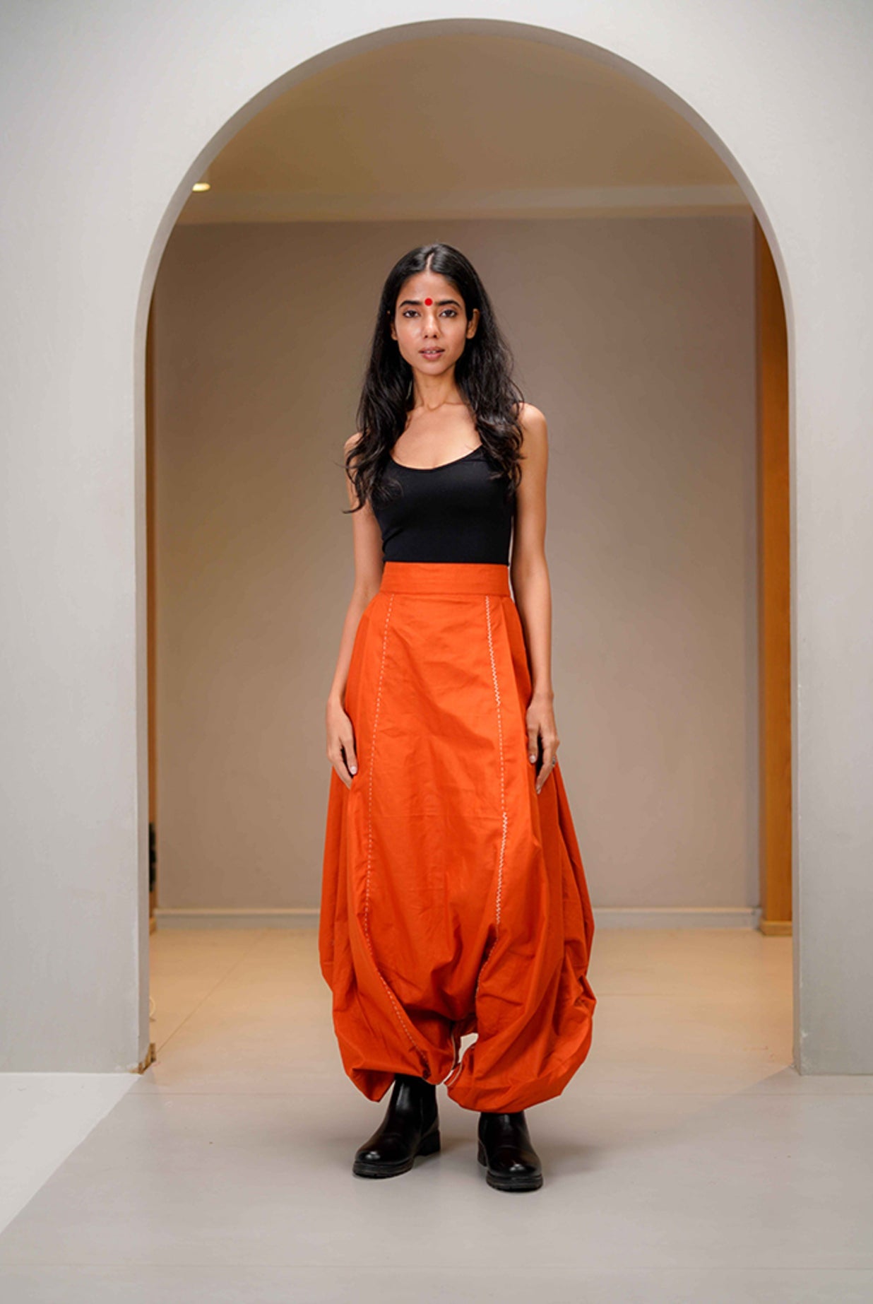 Rust Harem Pants - CiceroniPantsPrathaa