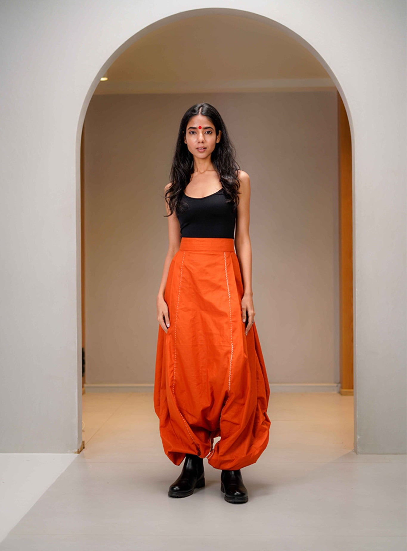 Rust Harem Pants - CiceroniPantsPrathaa