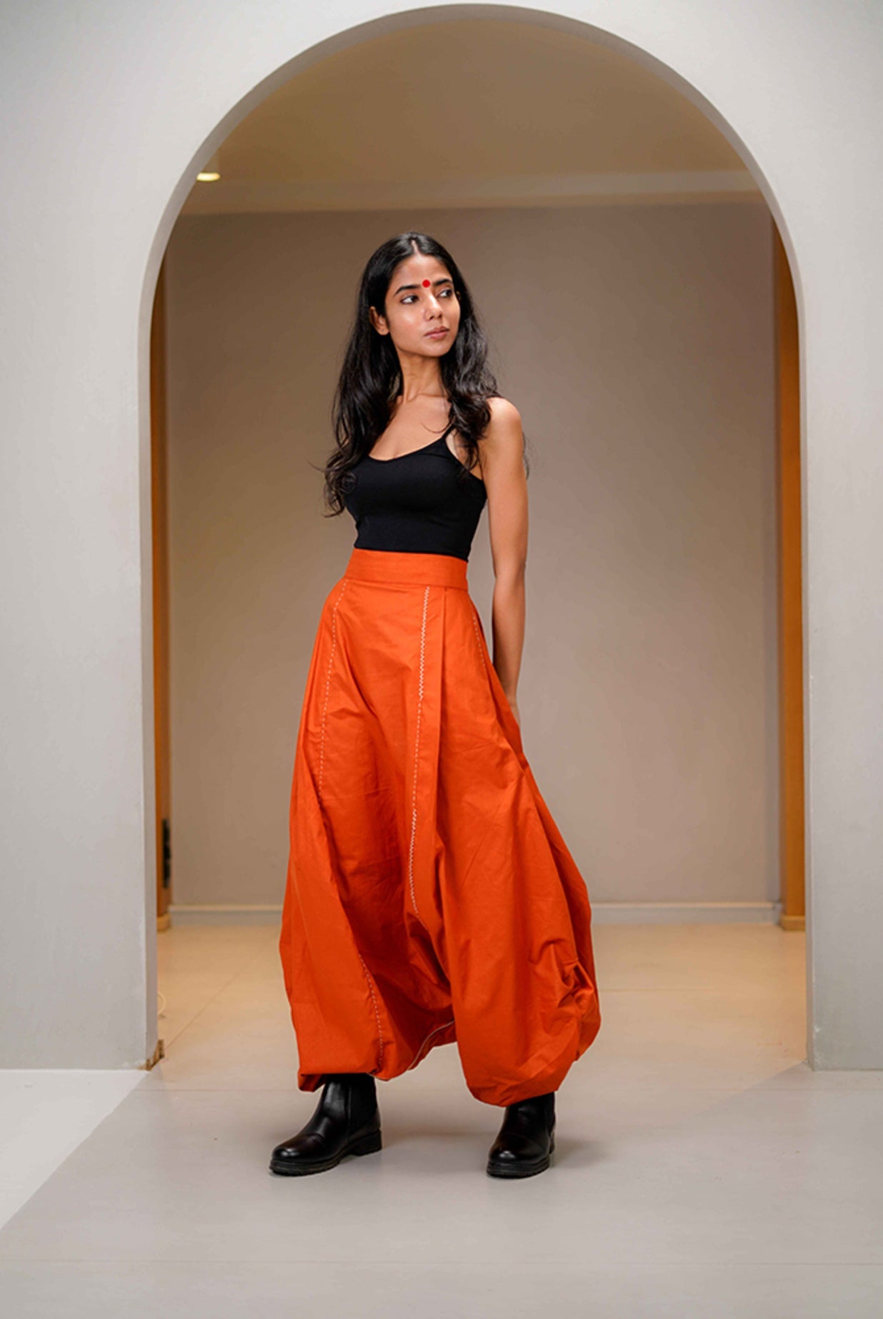 Rust Harem Pants - CiceroniPantsPrathaa