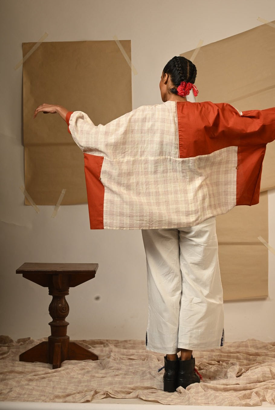 Rust Kaftan Shirt - CiceroniShirtsPrathaa