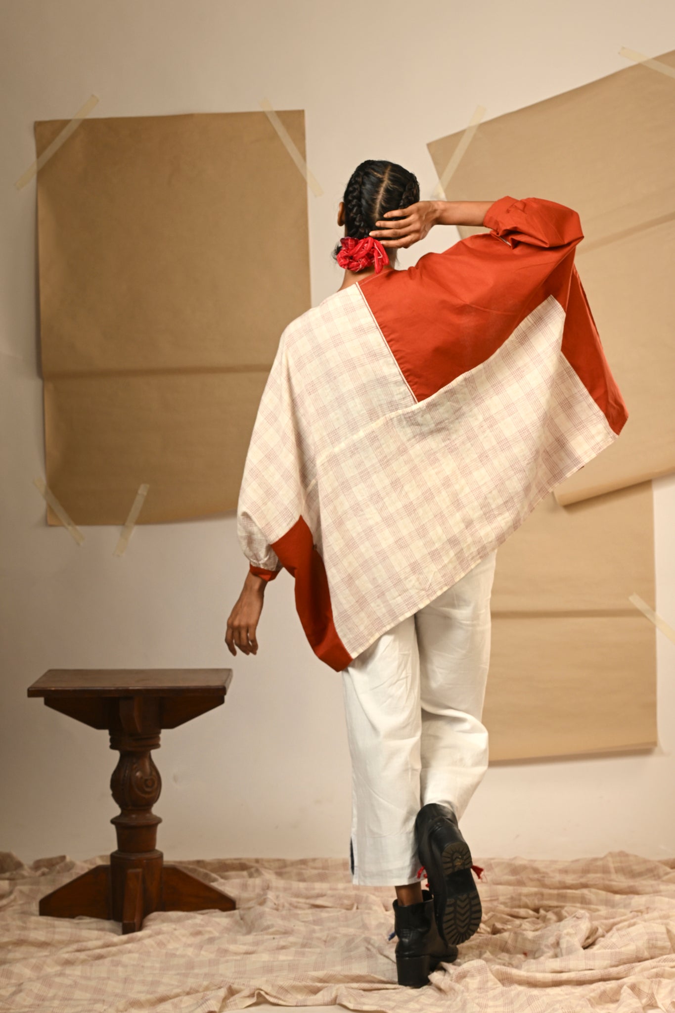 Rust Kaftan Shirt - CiceroniShirtsPrathaa