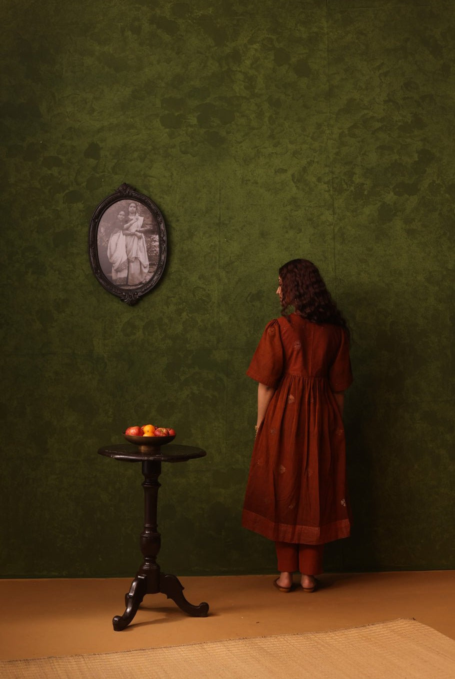 Rust Orange Zari Stripe Pants - CiceroniPantsBhomra